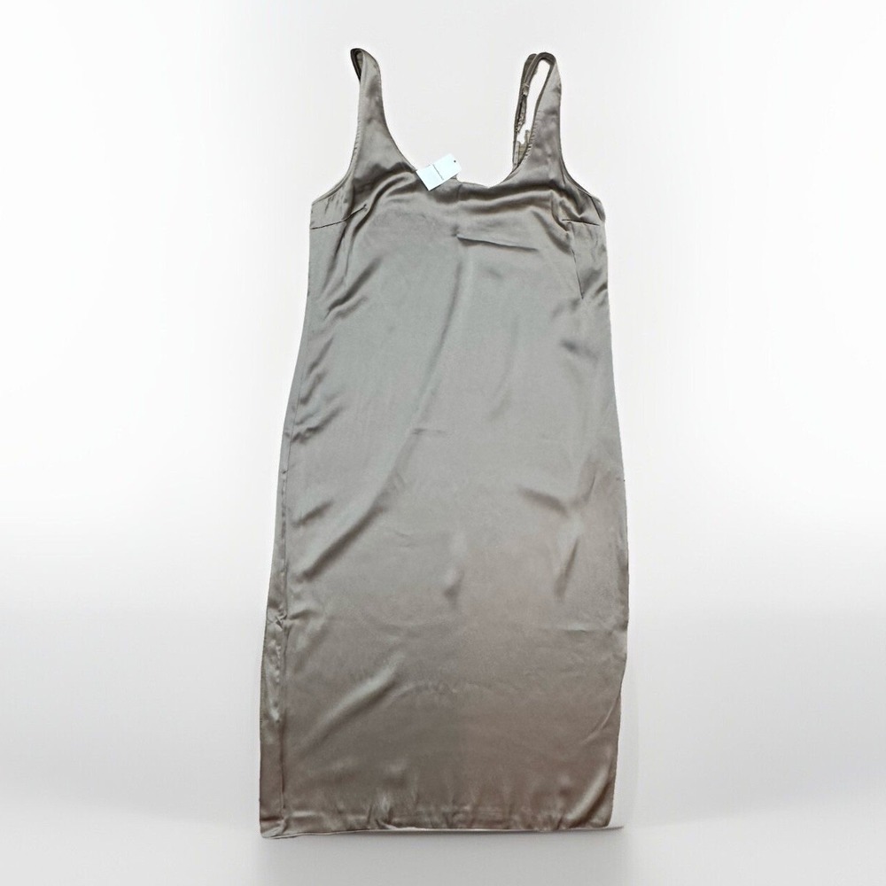 Sleek Slip Dress Tank Style Midi Dress Size M Neutral Evening Cocktail Party